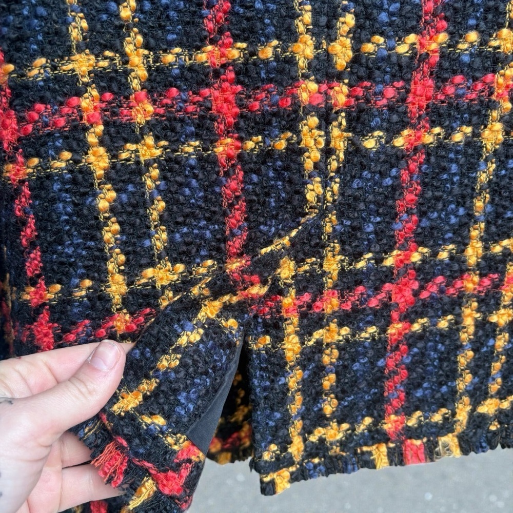 A New Day Tweed Sunflower Plaid Blazer Jacket Open Front Sz Small NWT - Picture 8 of 14